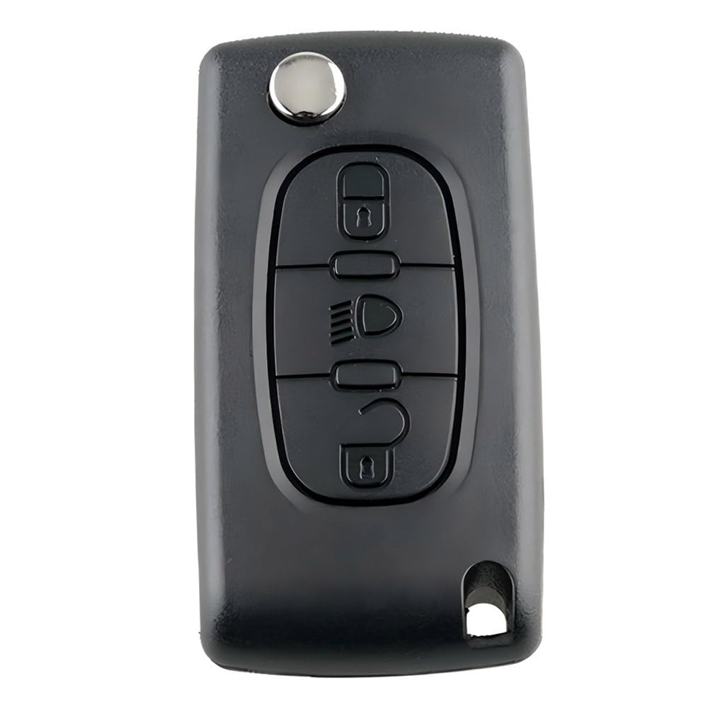 3 Tasten Autoschlüssel Ersatz passend für Citroe-n C1 C2 C3 C4 C5 C6 Dispatch Berlingo Grand Picasso, Peugeot 307 407 Partner Expert Key Cover Case Zubehör von LINGXIYA