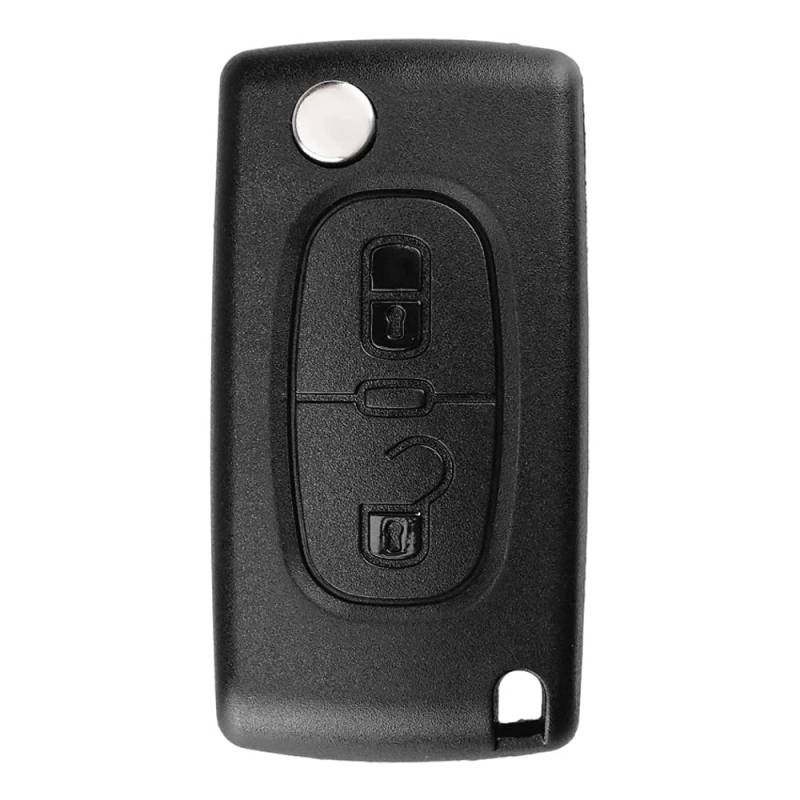 Autoschlüssel Fernbedienung Flip Key Shell Cases Ersatz kompatibel für Citroen C2 C3 C4 C5 C6 C8 Peugeot 107 207 307S 308 407 607,2 Tasten (0536) von LINGXIYA