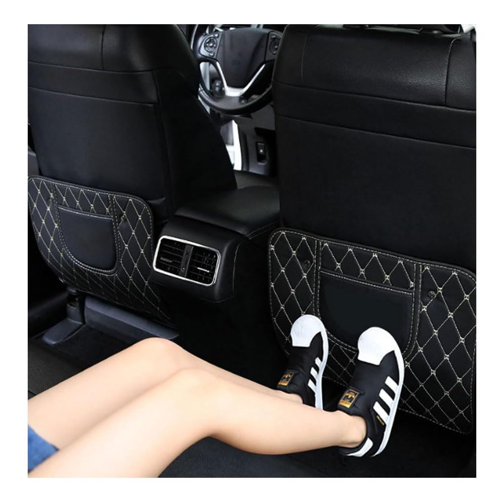 LINTINGLIHAI Auto Rücksitz Anti Kick Pad für Seat Tarraco/Toledo, Pu Leder Wasserdicht Anti-Schmutz Rückenlehne Anti-Kick Pads Auto Zubehör,s von LINTINGLIHAI