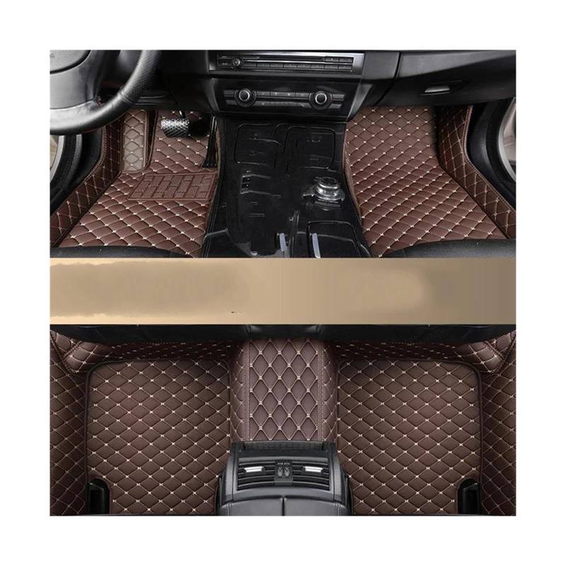 Auto Für Hyundai Für Santa Fe 5-Sitz 2013-2023 Custom Car Fußmatten Leder Boden Liner Fach Teppich Matte wasserdichte Auto Zubehör Fußraummatten (Color : 7) von LIPUSE