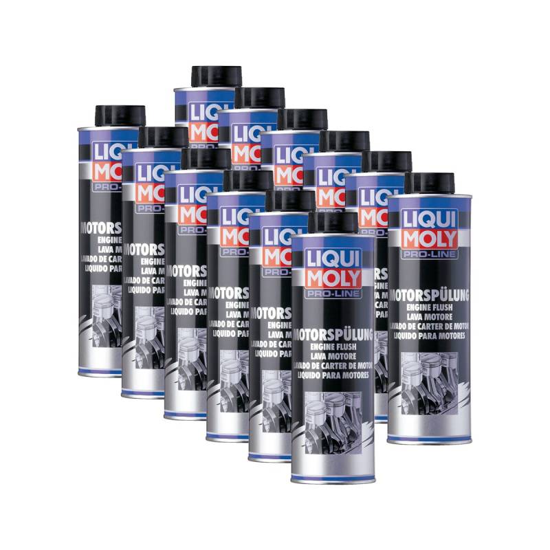 12x LIQUI MOLY 2427 Pro-Line Motorspülung MotorReiniger Öl Additiv 500ml von Liqui Moly