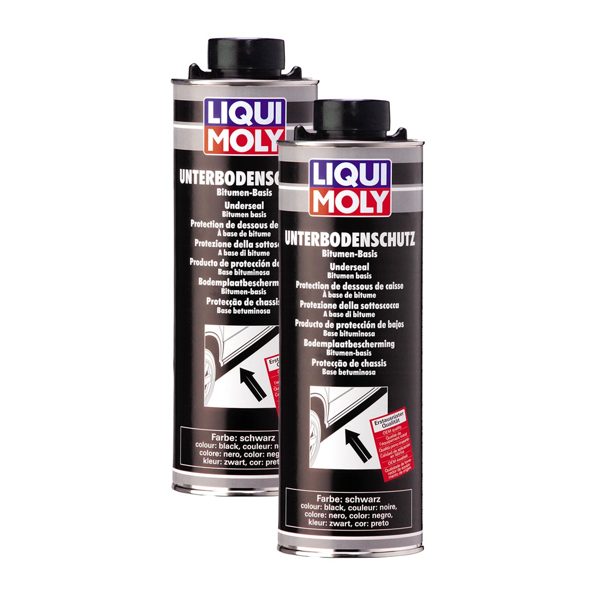 2X LIQUI Moly 6112 Unterbodenschutz Bitumen schwarz Dose Unterboden-Schutz 1L von LIQUI-MOLY_bundle