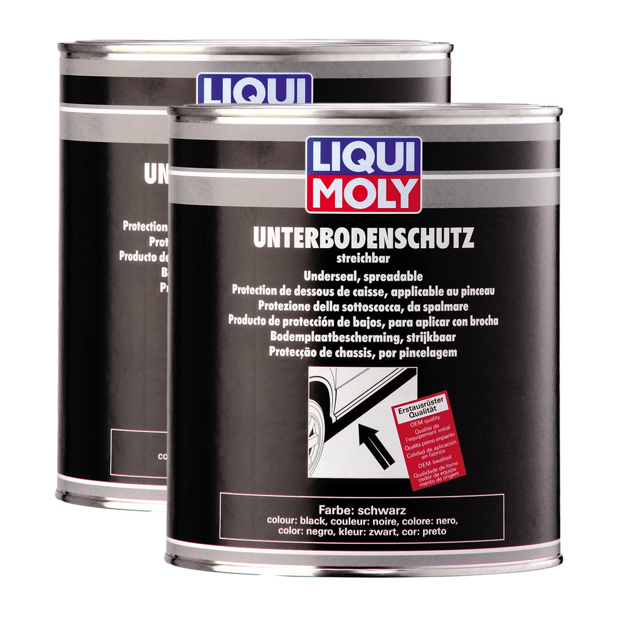 LIQUI MOLY 6119 Unterboden-Schutz Unterbodenschutz streichbar SCHWARZ 2x 2kg von Liqui Moly