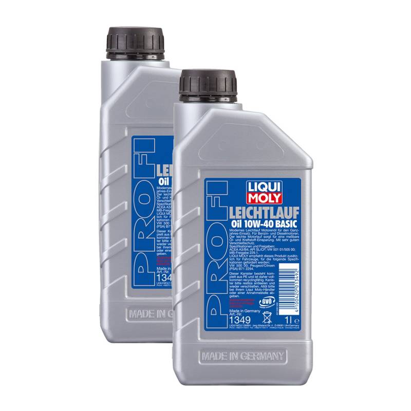 2x LIQUI MOLY 1349 Profi Leichtlauf 10W-40 Basic Motoröl 1L von LIQUI-MOLY_bundle