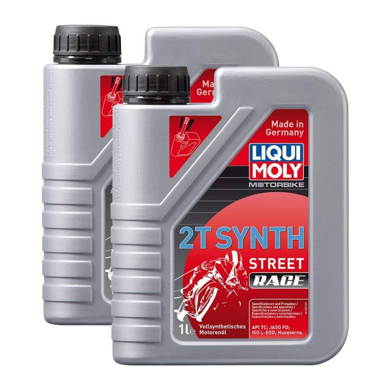 2x LIQUI MOLY 1505 Motorbike 2T Synth Street Racing Race Motoröl 1L von Liqui Moly