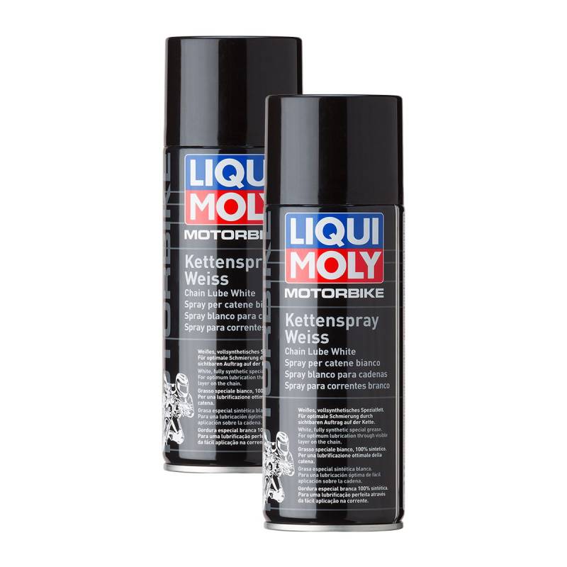 2x LIQUI MOLY 1591 Motorbike Kettenspray Weiß Schmierung 400ml von Liqui Moly