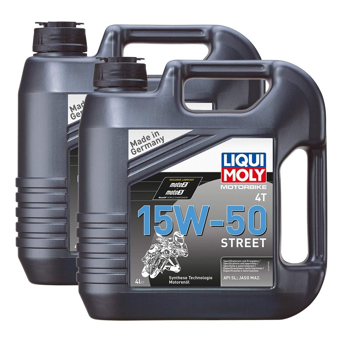 2x LIQUI MOLY 1689 Motorbike 4T Synth Motorrad Street Race 15 W-50 4L von LIQUI-MOLY