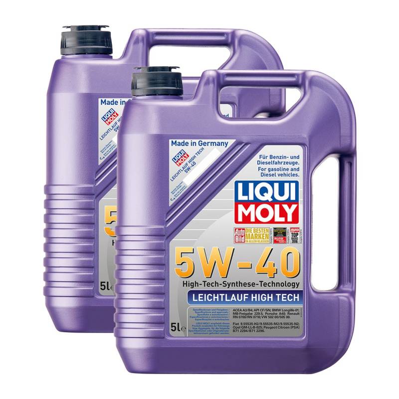 2x LIQUI MOLY 3864 Leichtlauf High Tech Motoröl 5W-40 5L von Liqui Moly