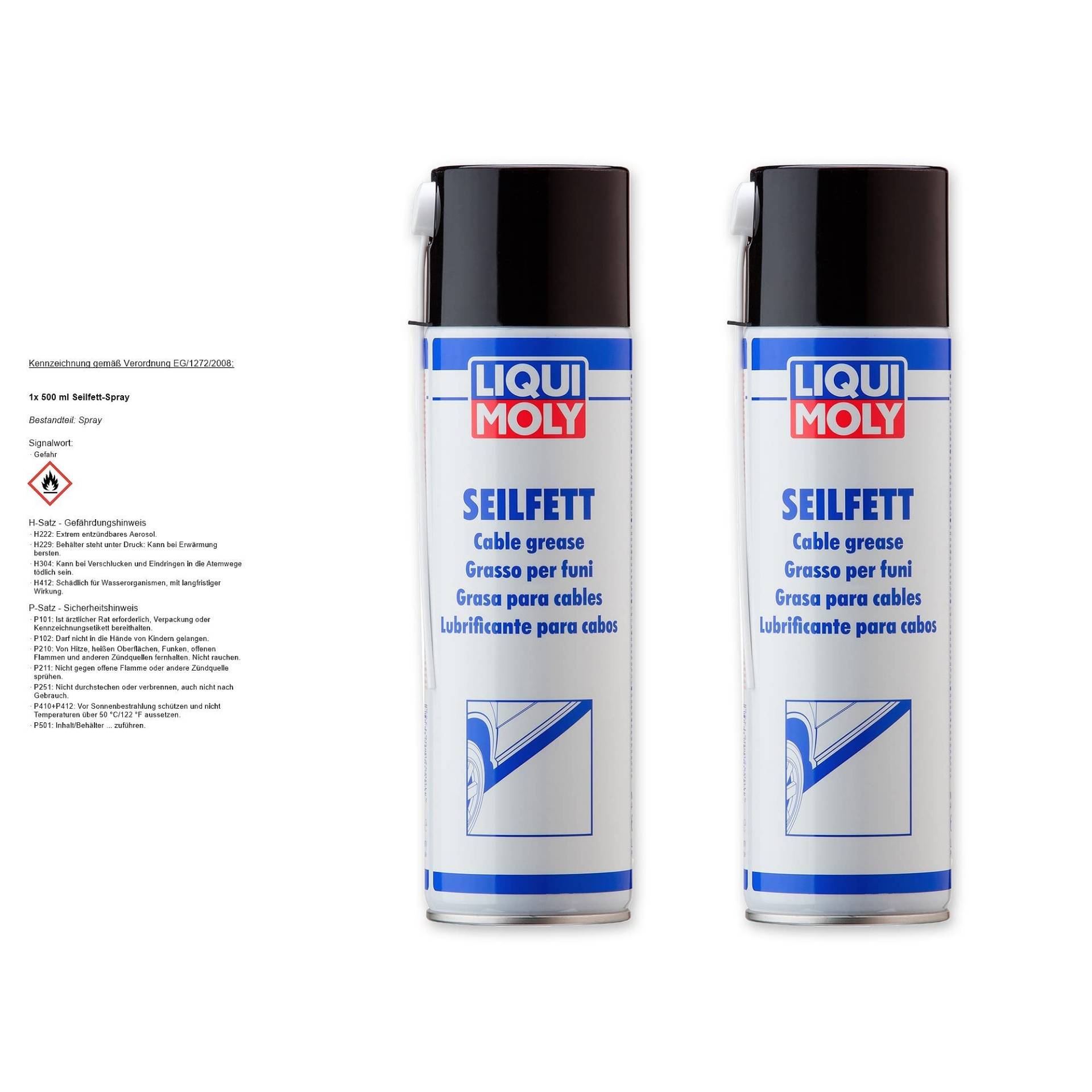 2x LIQUI MOLY 6135 Seilfett Spray Hohlraumversiegelung Dose Aerosol 500ml von Liqui Moly