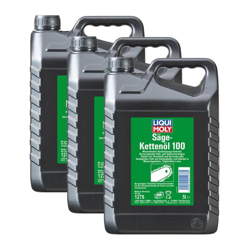 3x LIQUI MOLY 1278 Säge-Kettenöl 100 Motor Säge Ketten Öl 5L von Liqui Moly