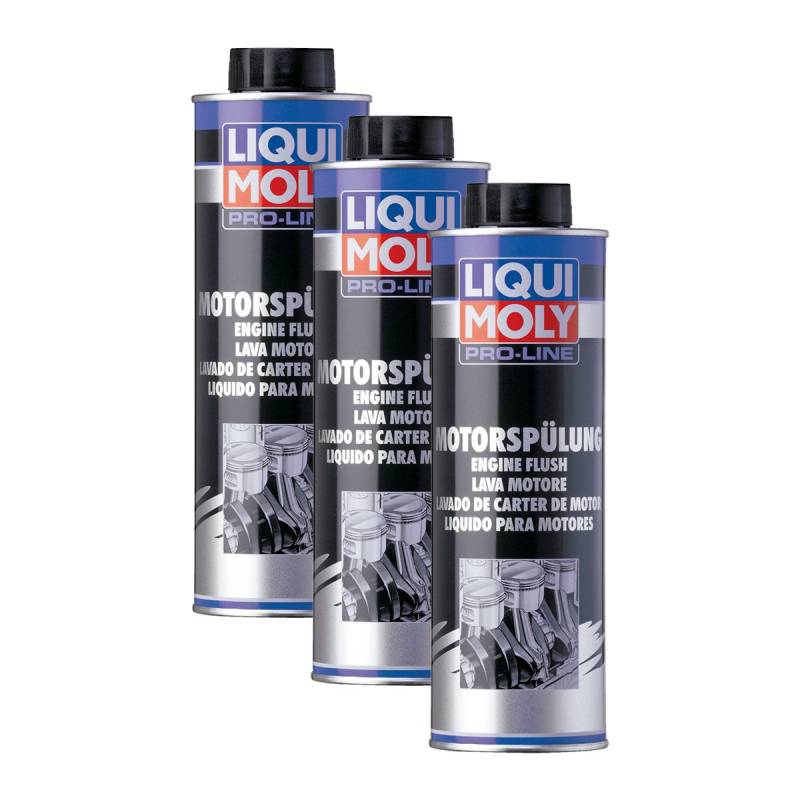 LIQUI MOLY 2427 PRO-LINE Motorspülung Motorreinigung Schlammspülung 3x 500 ml von Liqui Moly