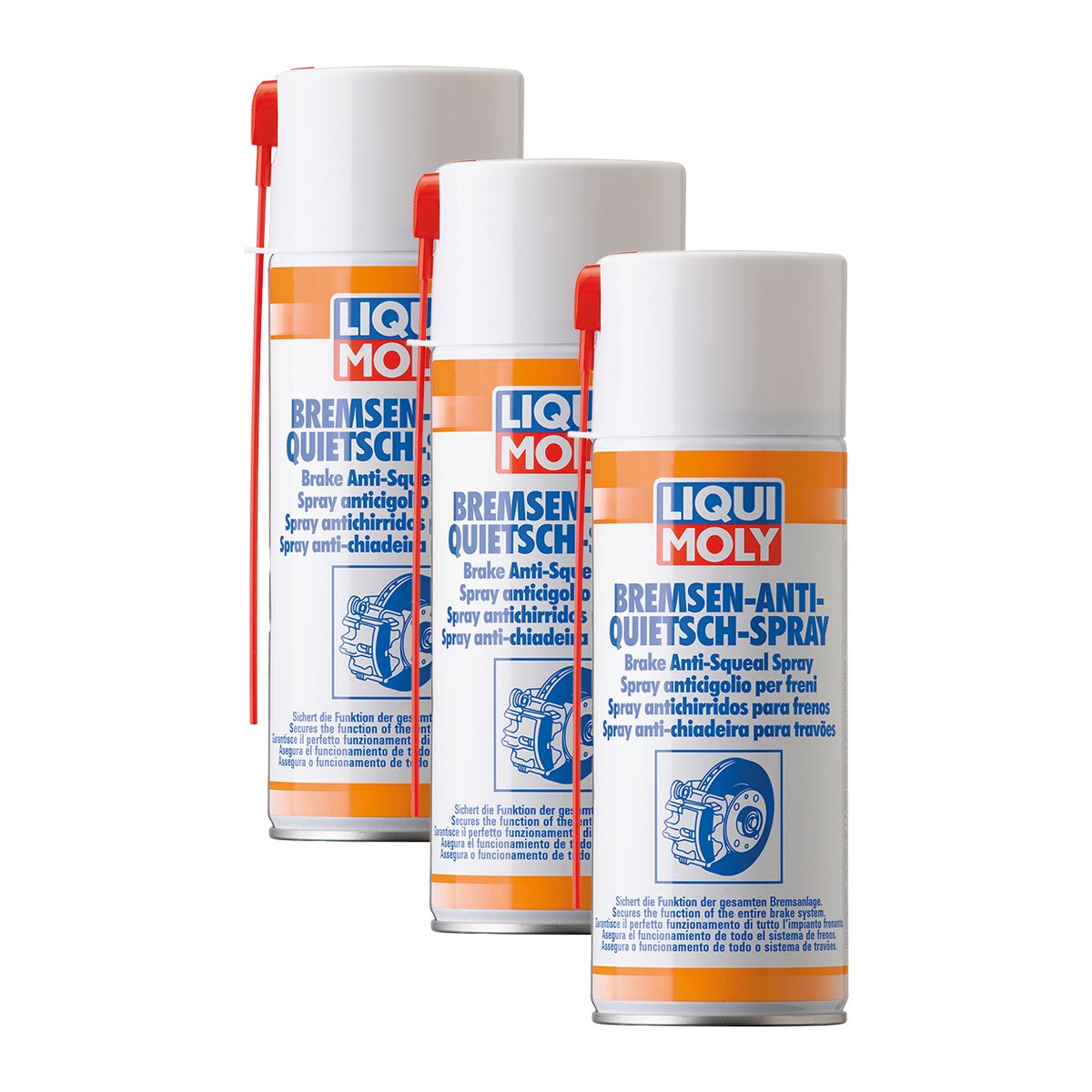 3x LIQUI MOLY 3079 Bremsen-Anti-Quietsch-Spray 400ml von Liqui Moly