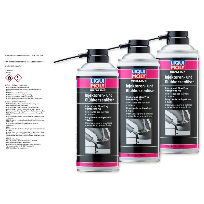 3x LIQUI MOLY 3379 Pro-Line Injektorenlöser Lösemittel Glühkerzen Zündkerzen von Liqui Moly