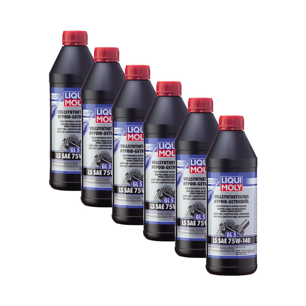 6x LIQUI MOLY 4421 Vollsynthetisches Hypoid-Getriebeöl (GL5) LS SAE 75W-140 1L von LIQUI-MOLY_bundle