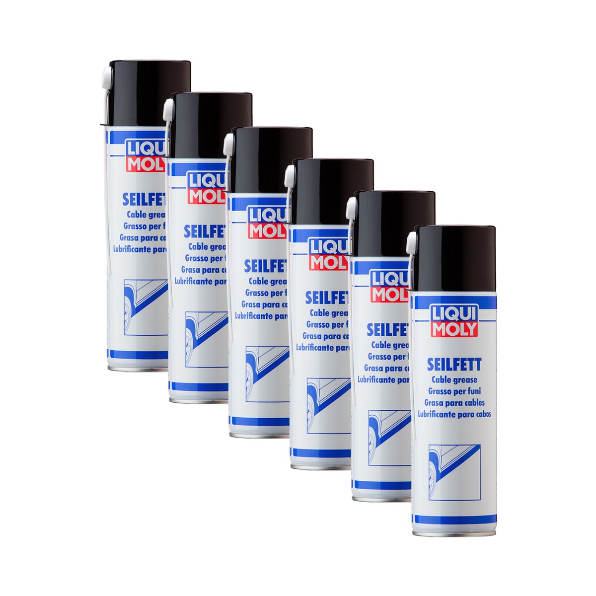 6x LIQUI MOLY 6135 Seilfett Spray Hohlraumversiegelung Dose Aerosol 500ml von Liqui Moly