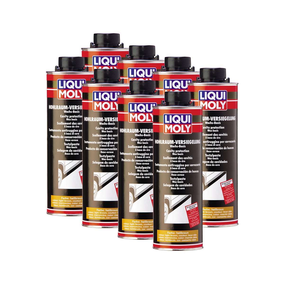 8x LIQUI MOLY 6108 Hohlraum-Versiegelung hellbraun 1L von Liqui Moly