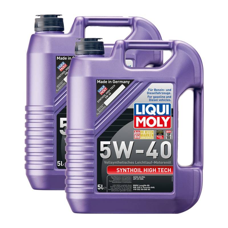 2x LIQUI MOLY 1307 Synthoil High Tech 5W-40 Motoröl Vollsynthetisch 5L von Liqui Moly