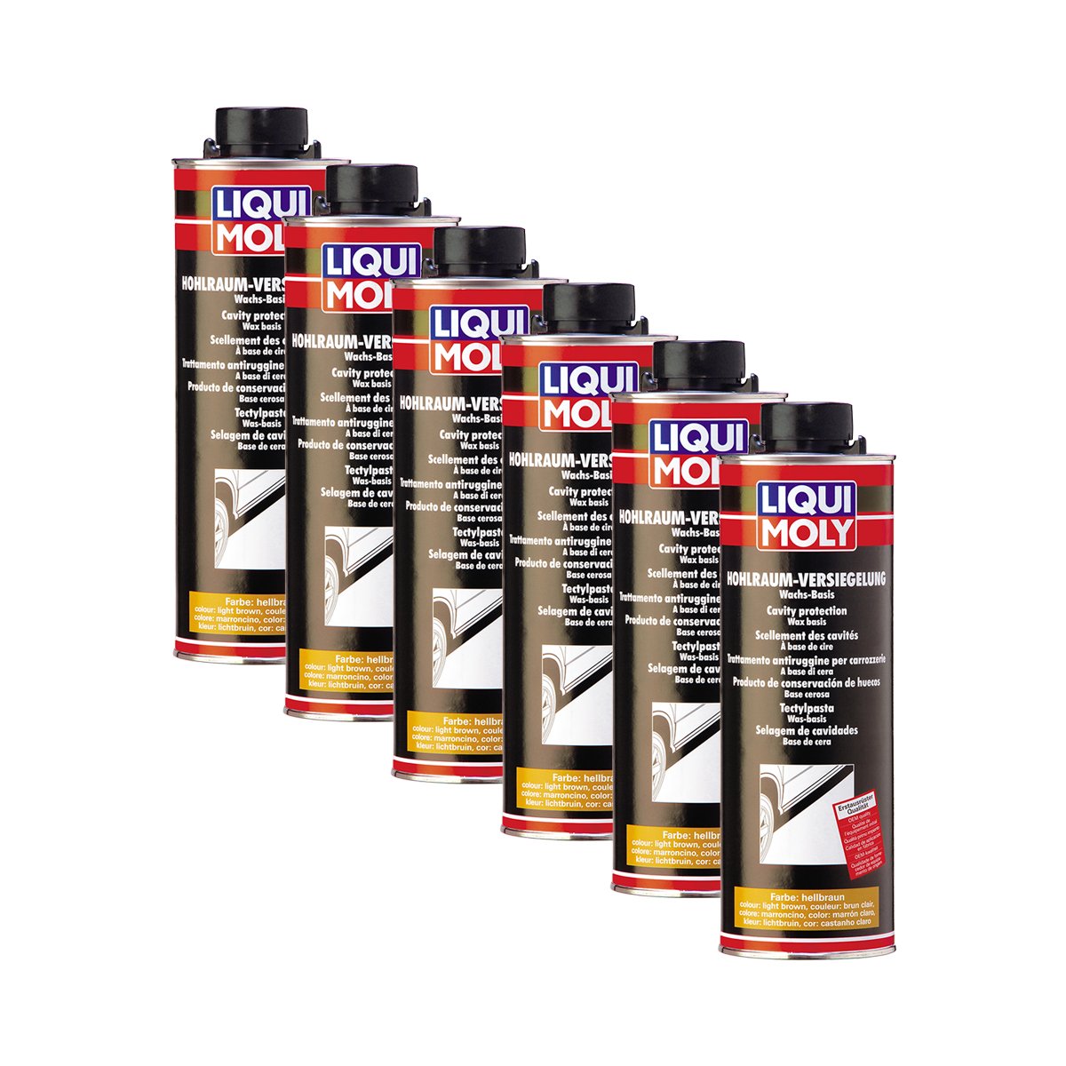 6x LIQUI MOLY 6108 Hohlraum-Versiegelung hellbraun 1L von LIQUI-MOLY