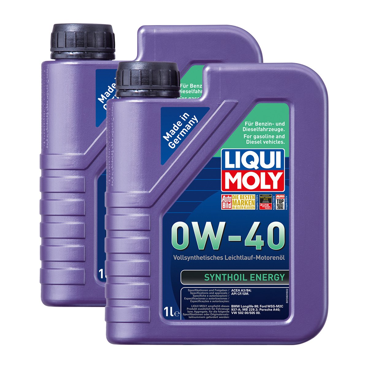 2X LIQUI Moly 1360 Synthoil Energy 0W-40 Motoröl Vollsynthetisch 1L von LIQUI-MOLY_bundle