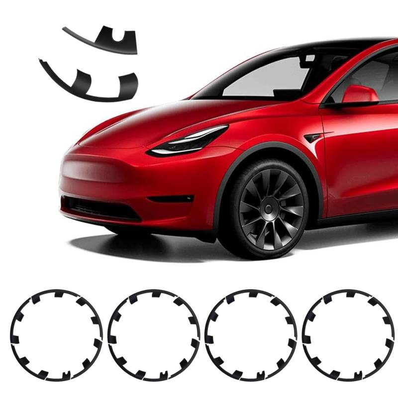 Felgenschutz 21 Zoll für Tesla Model Y, 21 Zoll Felgenrand-Schutz ABS Felgenschutz Felgendeckel Autoschutz Felgen-Nabenkappen-Abdeckung Nabenschutz Felgenabdeckung für Tesla Model Y 2021-2024 von LIROPAU