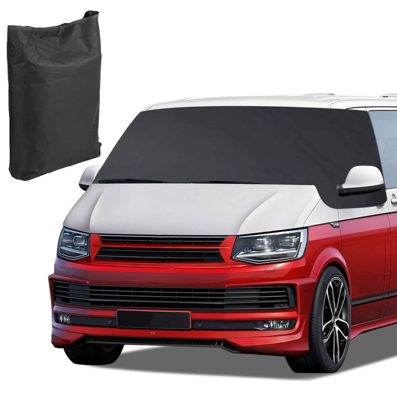 LIROPAU Frontscheibe Wrap Cover Ersatz Kompatibel mit VW T7 2022-2024, 600D Auto Windschutzscheiben Abdeckung, Frontscheibe Fenster Sonnenschutz Auto Frontscheibe Wetterfester Vorhang Camping Cover von LIROPAU