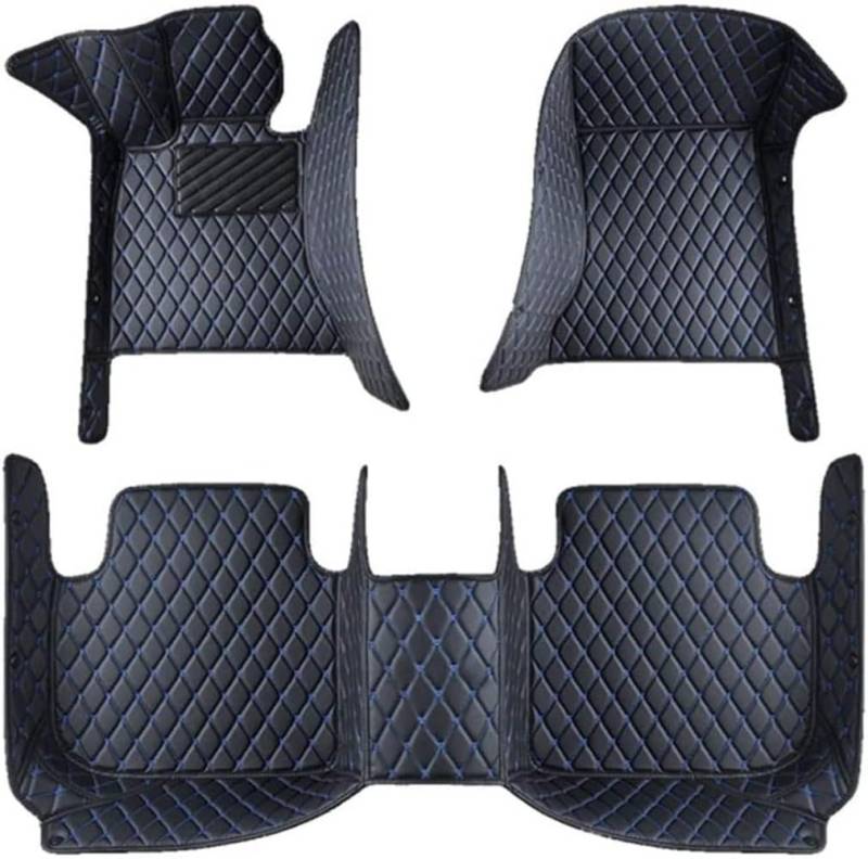 LIRUOXI Car Floor Mats for Volvo XC60 2018-2023(RHD), Full Coverage Front Rear Row Carpet Set All-Weather Waterproof Floor Liners Protection Mat Auto Accessories (Black-Blue) von LIRUOXI