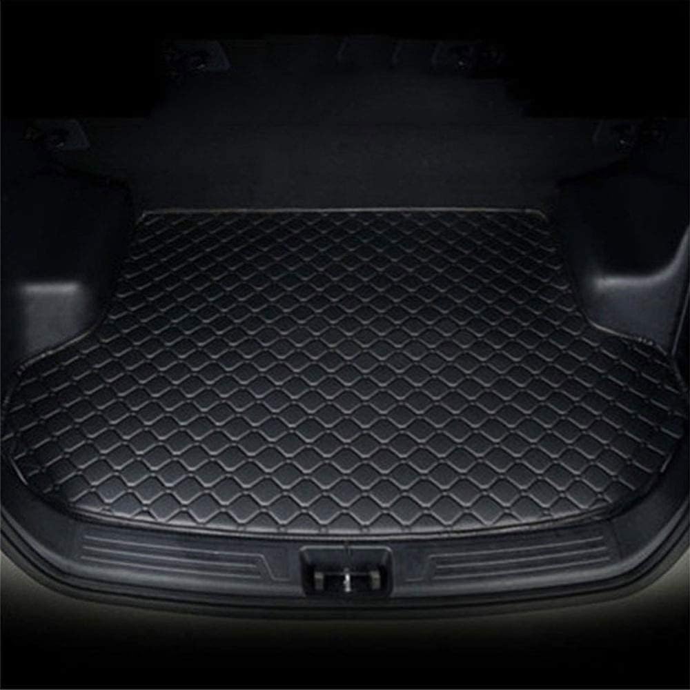 LIRUOXI Car Leather Boot Liner Mats for Peugeot 2008 2020-2023, Auto Rear Trunk Carpet Protector Pad Custom Artificial Leather Waterproof Accessories (A/All-Black) von LIRUOXI