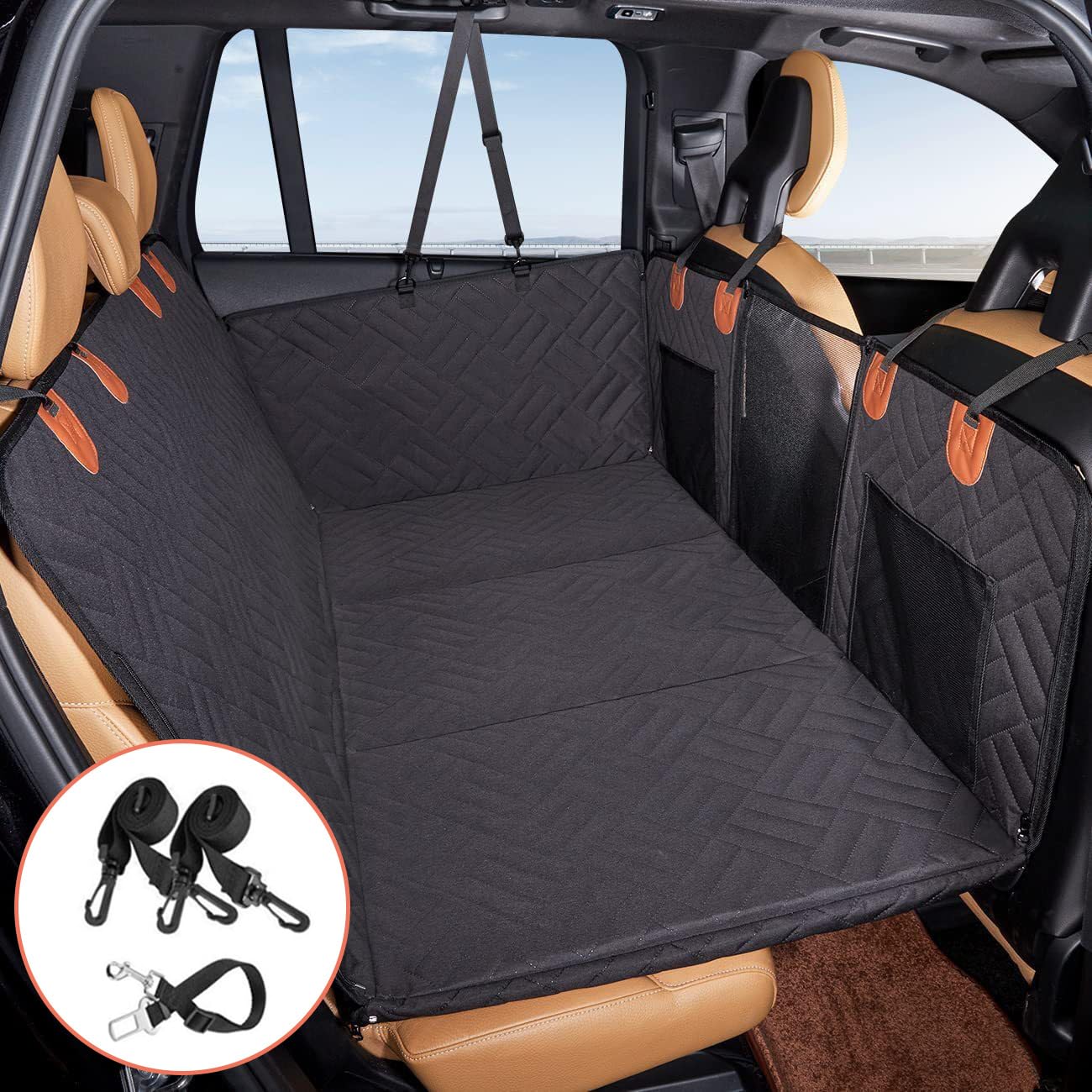 LISHAOWUDI Hundedecke für Ford Focus III Kombi Turnier 2011-2018, Hundedecke Auto Rückbank Hunde Autositz Rückbank Wasserdicht Kratzfest rutschfest Autositz,Bla-ck von LISHAOWUDI