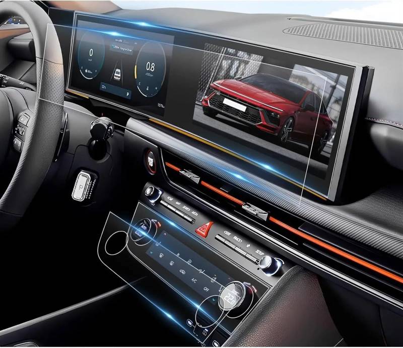 LISROEU Kompatibel Mit Hyundai Für Sonata 2024 Auto-GPS-Navigation Und Armaturenbrett-TPU-Bildschirmschutzfolie Auto-Innenausstattung Auto GPS Bildschirmschutz von LISROEU