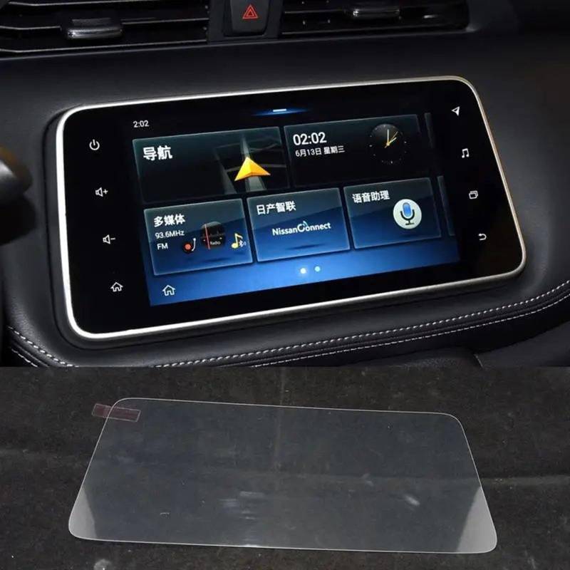 LISROEU Kompatibel Mit Nissan Für Kicks 2017 2018 2019 2020 Auto-GPS-Navigation, Displayschutzfolie Aus Gehärtetem Glas Auto GPS Bildschirmschutz(8 inch) von LISROEU