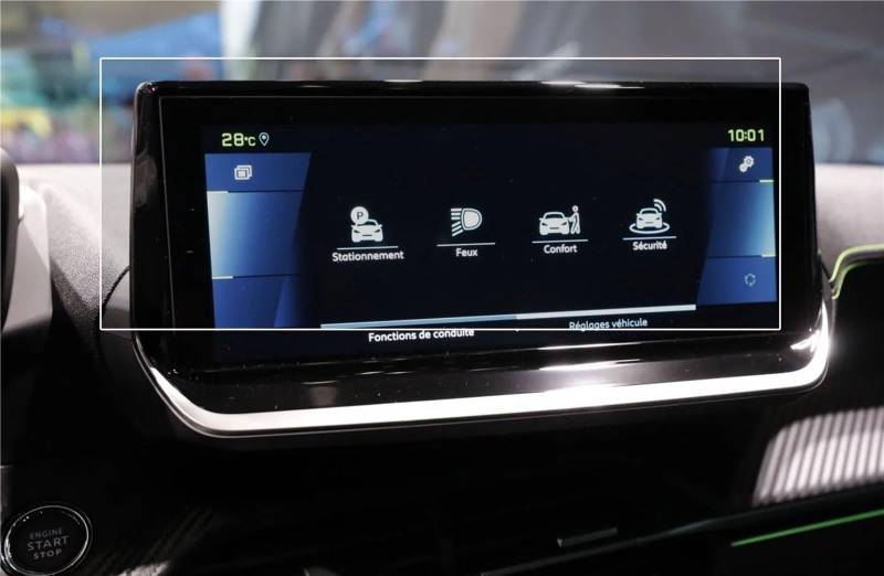 LISROEU Kompatibel Mit Peugeot Für E-208 2020 2021 Auto-GPS-Navigation LCD-Bildschirm Displayschutzfolie Aus Gehärtetem Glas Auto GPS Bildschirmschutz von LISROEU