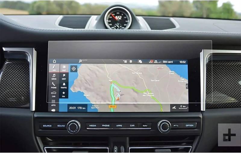 LISROEU Kompatibel Mit Porsche Für Macan 2019 2020 2021 2022 2023 10,9 Zoll Auto-GPS-Navigation Displayschutzfolie Aus Gehärtetem Glas Auto GPS Bildschirmschutz von LISROEU