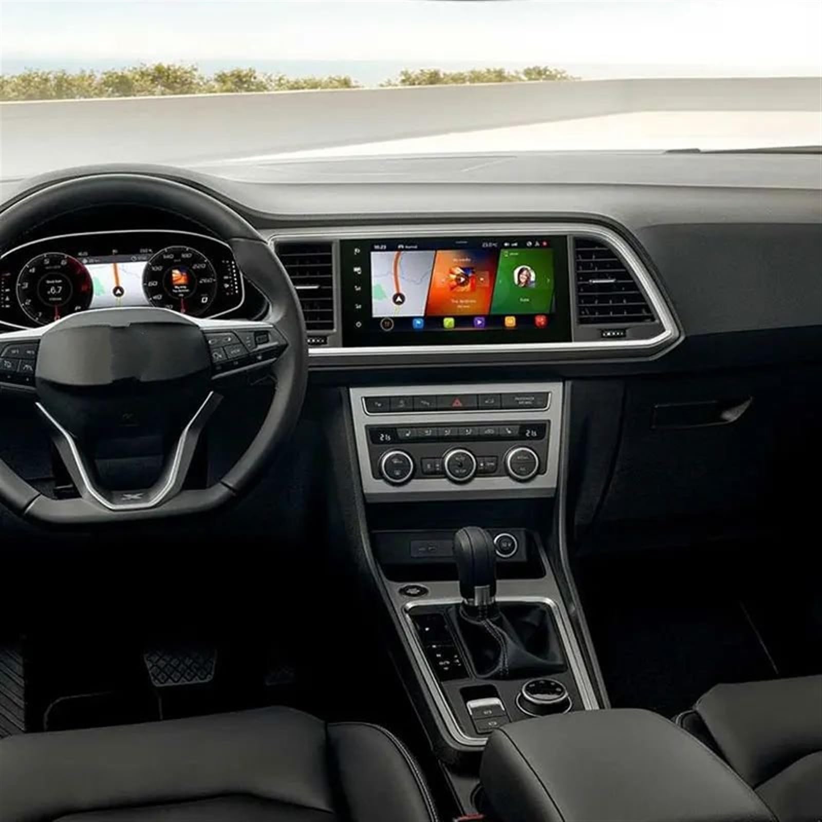 LISROEU Kompatibel Mit Seat Für Ateca 2021 8-Zoll-Auto-GPS-Navigation, PET-Displayschutzfolie, 2-teilig, Auto-Innenausstattung Auto GPS Bildschirmschutz von LISROEU