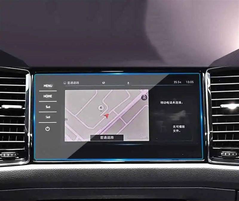 LISROEU Kompatibel Mit Skoda Für Kodiaq 2021 9,2 Zoll Auto-GPS-Navigation LCD-Bildschirm Displayschutzfolie Aus Gehärtetem Glas Auto GPS Bildschirmschutz von LISROEU