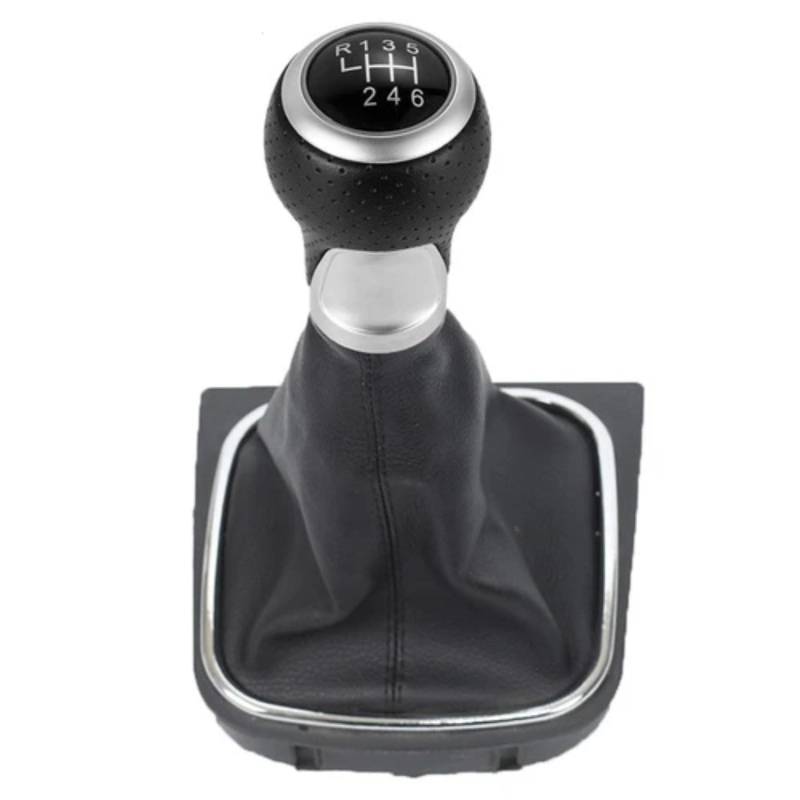 LISROEU Kompatibel Mit VW Für Golf 5 6 MK5 MK6 2004 2005 2006 2007 2008 2009 5/6 Für Speed ​​Auto Getriebe Shift Knob Stick Knob Handball Hebel Shifter Schaltknauf(Black Line 6 Speed) von LISROEU