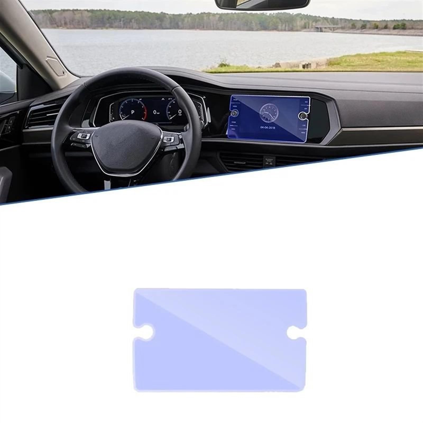 LISROEU Kompatibel Mit VW Für J&etta A7 MK7 2019 2020 2021 2022 8-Zoll-Displayschutzfolie Für Auto-GPS-Navigation Aus Gehärtetem Glas Auto GPS Bildschirmschutz von LISROEU