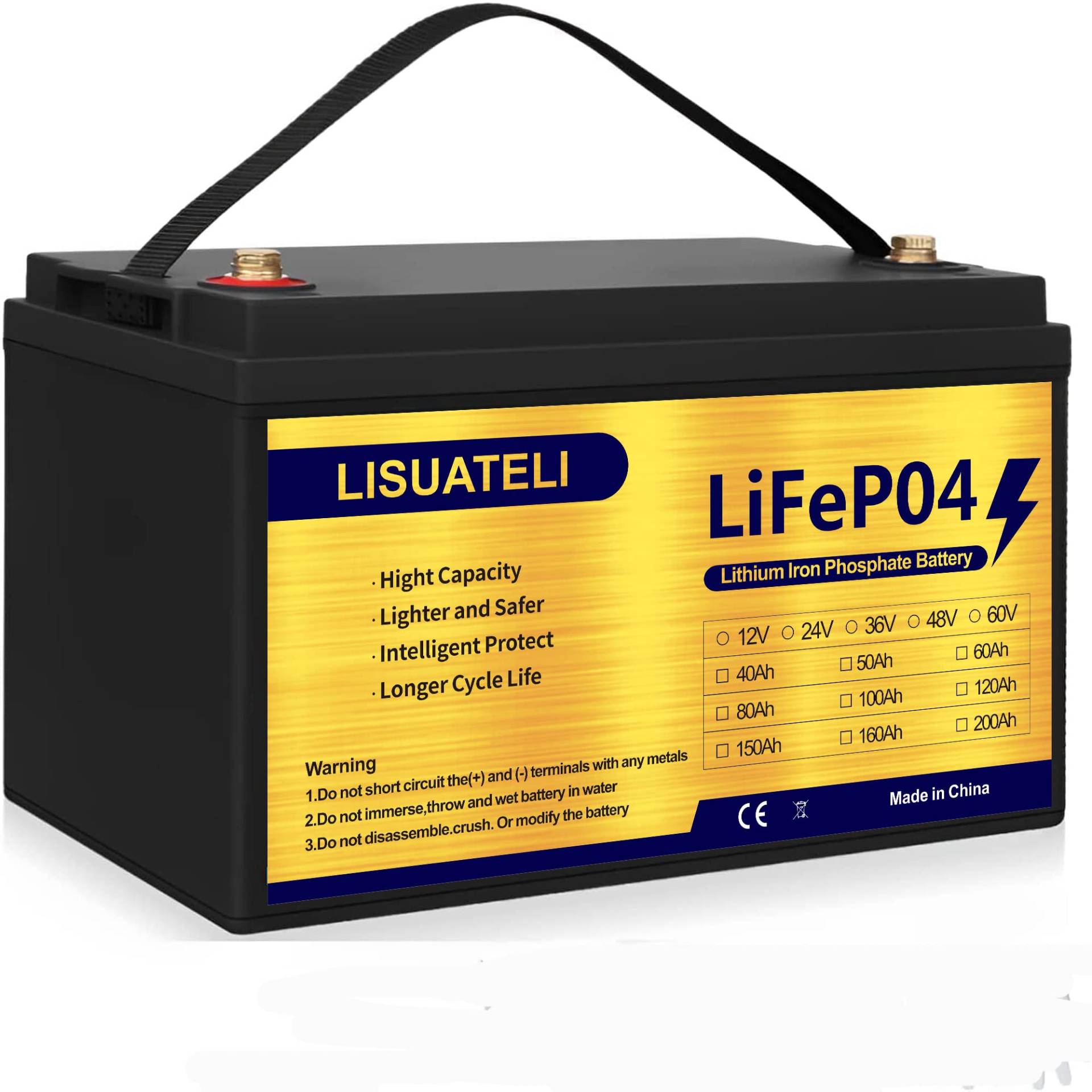 12V 120Ah LiFePO4 Batterie von LISUATELI