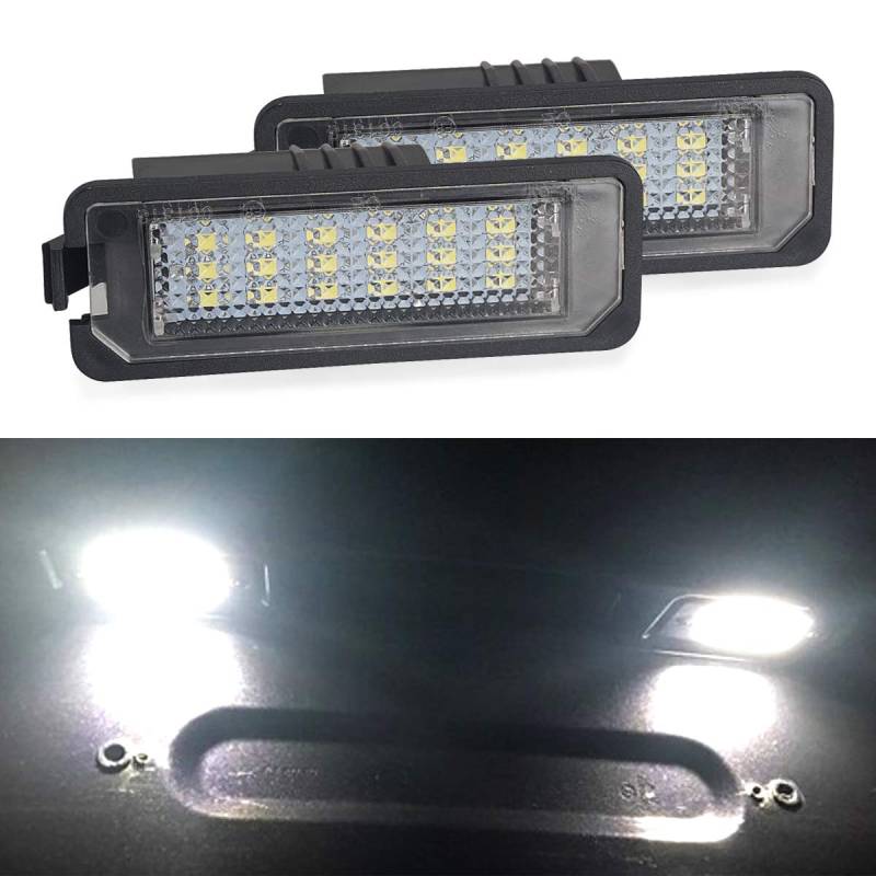 MARCHFA KOLOME LED Kennzeichenbeleuchtung Kompatibel mit Golf 4, 5, 6 GTi MK4 MK5 New Beetle/Passat Saloo/Sedan/CC/Polo/Phaeton/Lupo/Scirocco 2 PZ Nummernschildbeleuchtung 2 Stücke von MARCHFA