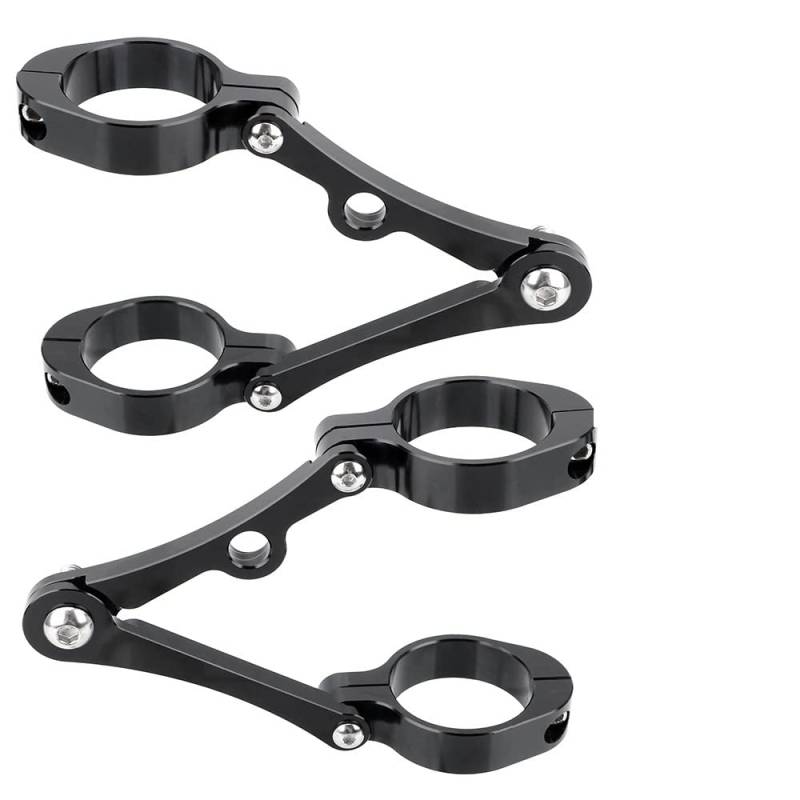 LIUCHUCHU Motorrad Scheinwerferhalter 1 Paar Motorrad Scheinwerferhalterung Scheinwerfer Halter Universal Moto Zubehör Gabel Tube Mount Clamp 39mm-41mm Motorrad Scheinwerfer(Noir) von LIUCHUCHU