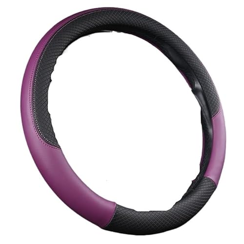 Lenkradbezug Lenkradbezug, passend for Automodelle mit Einer Größe von 37–38 cm, Innendetails, Autozubehör, Autoartikel Auto Lenkradbezug(Black and Purple) von LIUCHUCHU