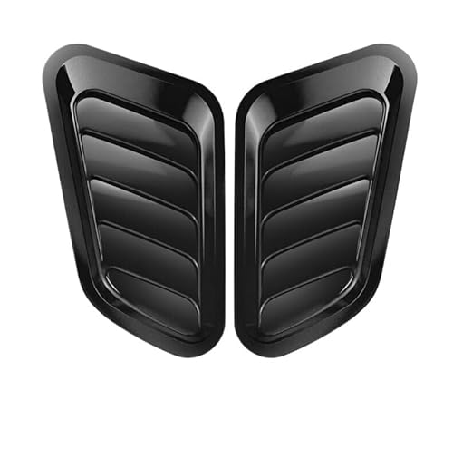 Lufteinlass Motorhaube 1 paar Universal-Carbon Faser Auto Dekorative Cell Air Flow Intake Hood Scoop Bonnet Vent ABS Abdeckung Aufkleber Dekoration Styling AutoentlüFtung Luftstrom Dekor(Noir) von LIUCHUCHU