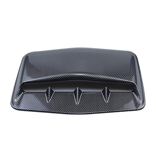 Lufteinlass Motorhaube 1x Schwarz/Kohlefaser Typ Auto Air Flow Intake Hood Scoop Bonnet Vent Cover Dekorativer Aufkleber Kunststoff Universell passend for die meisten Autos AutoentlüFtung Luftstrom De von LIUCHUCHU