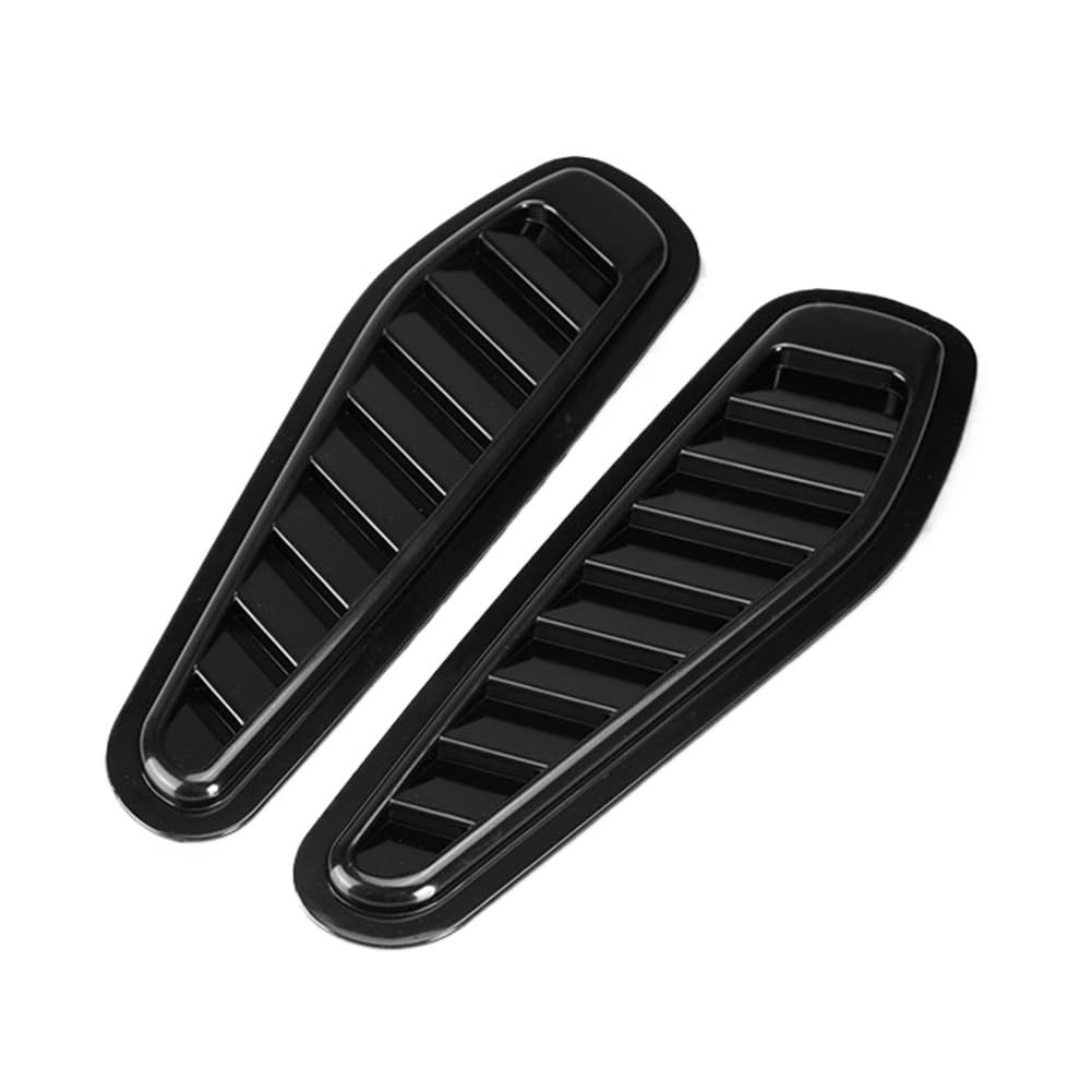 Lufteinlass Motorhaube 2 stücke Auto Air Flow Intake Hood Scoop Vent Motorhaube Abdeckung Universal ABS Auto Styling Dekorative Zubehör AutoentlüFtung Luftstrom Dekor(Noir) von LIUCHUCHU