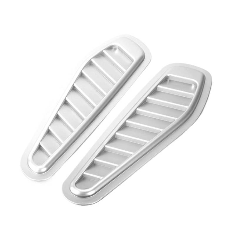 Lufteinlass Motorhaube 2 stücke Auto Air Flow Intake Hood Scoop Vent Motorhaube Abdeckung Universal ABS Auto Styling Dekorative Zubehör AutoentlüFtung Luftstrom Dekor(Silver) von LIUCHUCHU