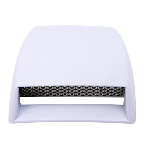 Lufteinlass Motorhaube Auto Styling Universal Auto Hood Scoop Air Flow Intake Vent Abdeckung Auto Air Flow Vent Abdeckung Zubehör Air Outlet Abdeckung dekoration AutoentlüFtung Luftstrom Dekor(White) von LIUCHUCHU