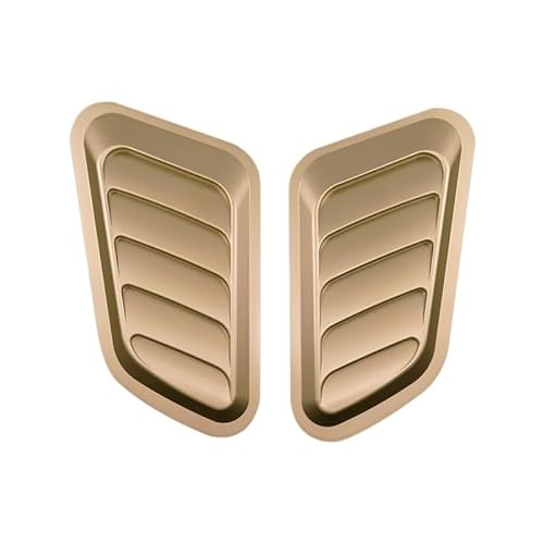 Lufteinlass Motorhaube Universal Auto Carbon Fiber Cell Air Flow Intake Auto Dekorative Hood Scoop Bonnet Vent Abdeckung Aufkleber Dekoration Styling AutoentlüFtung Luftstrom Dekor(Gold) von LIUCHUCHU