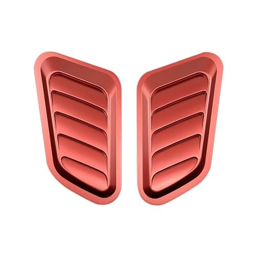 Lufteinlass Motorhaube Universal Auto Carbon Fiber Cell Air Flow Intake Auto Dekorative Hood Scoop Bonnet Vent Abdeckung Aufkleber Dekoration Styling AutoentlüFtung Luftstrom Dekor(Red) von LIUCHUCHU