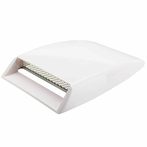 Lufteinlass Motorhaube Universal Auto Styling Air Flow Intake Hood Scoop Vent Motorhaube Aufkleber Dekorative Abdeckungen Mitte Seite Luftauslass Haube Zubehör AutoentlüFtung Luftstrom Dekor(WHITE) von LIUCHUCHU