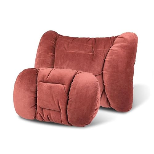 Auto Nackenkissen Lendenkissen für Alfa Romeo 159 2006-2011, Kopfstütze für Autositz Lendenwirbelstützkissen für Auto Rückenkissen Autozubehör,Red-Neck Pillow+Lumbar Pillow von LIUFA