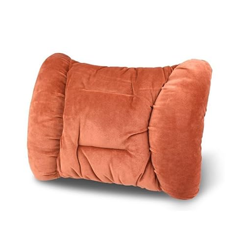 Auto Nackenkissen Lendenkissen für Audi A6 C7 2013-2018, Kopfstütze für Autositz Lendenwirbelstützkissen für Auto Rückenkissen Autozubehör,Orange-Lumbar Pillow von LIUFA